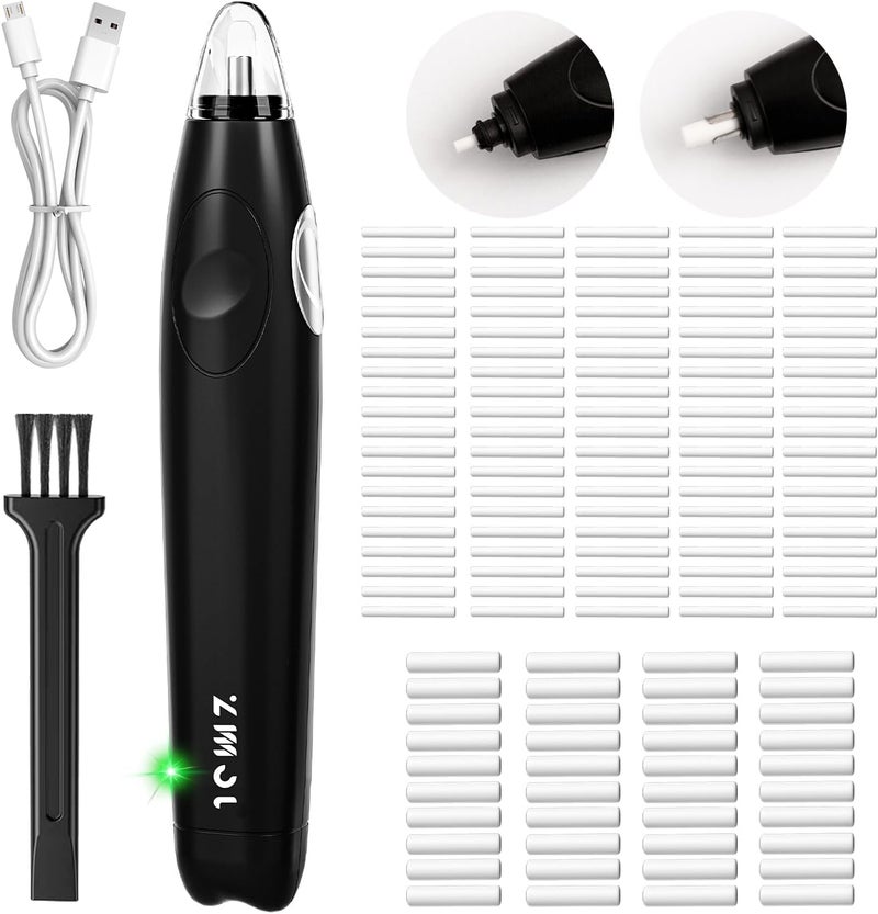 Zmol Electric Eraser for Artists, Rechargeable Electric Eraser Kit, 140 Refills, Automatic Portable Eraser for Precise Drawing, Rechargeable Operated Pencil Eraser for Sketch Pencil, Crafts (Black) - Image 1